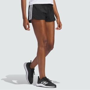 NWT ADIDAS Women's Pacer 3 Stripes Woven Black Athletic Shorts Sz 2X